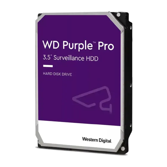 WD8001PURP 8 Тб жесткий диск для систем видеонаблюдения, интерфейс  SATA III, форм-фактор 3,5", скорость вращения 7200 об/мин, объем буфера 256 Мб, CMR