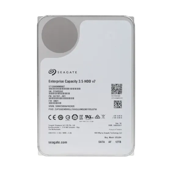 ST12000NM0007 жесткий диск на 12Тб, SATA III, 3,5", 7200, 256 Мб