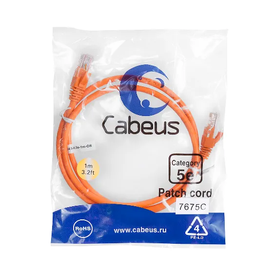 PC-UTP-RJ45-CAT.5E-1M-OR