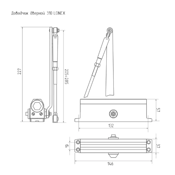 Схема LONEX 310 (15-60 кг) (коричневый) Нора-М