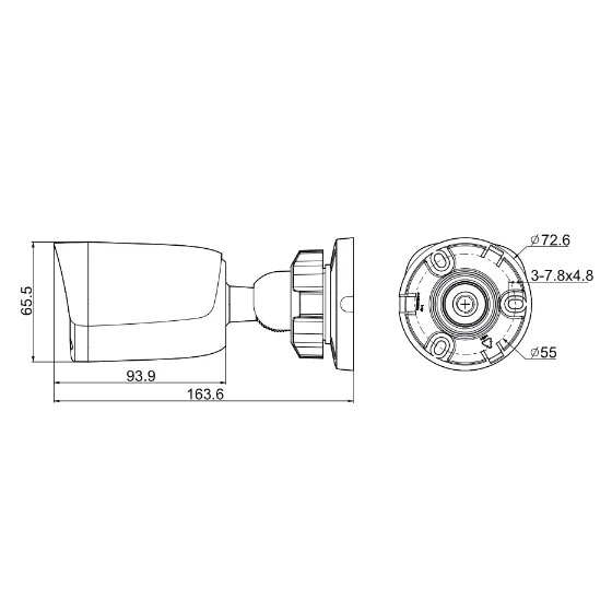 Габаритные размеры TC-C321N Spec:I3/E/Y/2.8mm/V2.0